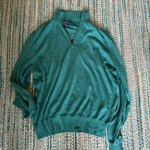 Polo Ralph Lauren green merino wool sweater XL